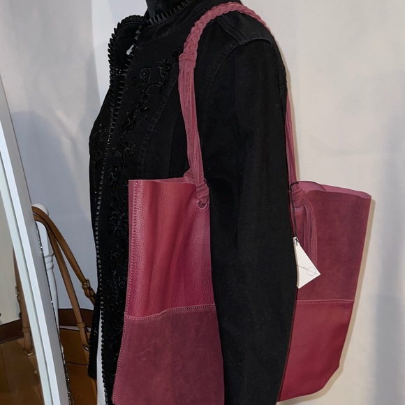 Free People Handbags - Free People sundown wilds, Merlot leather & suede